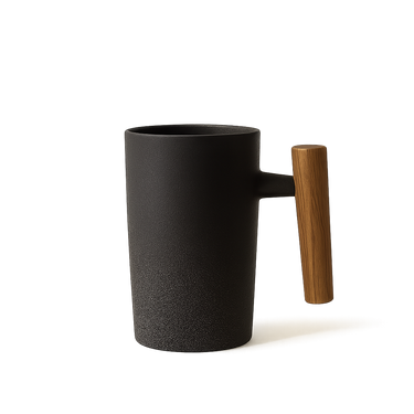 Tasse Cappuccino<br/>en Grès avec Manche Bois